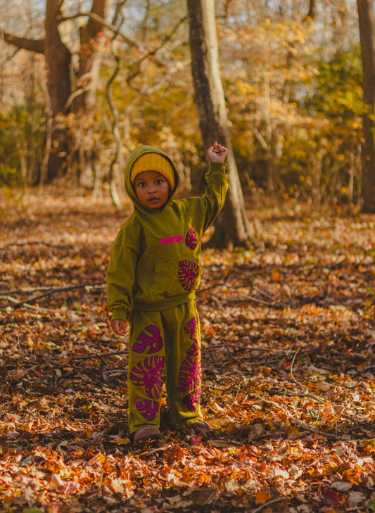 Fuchsia Monstera Set