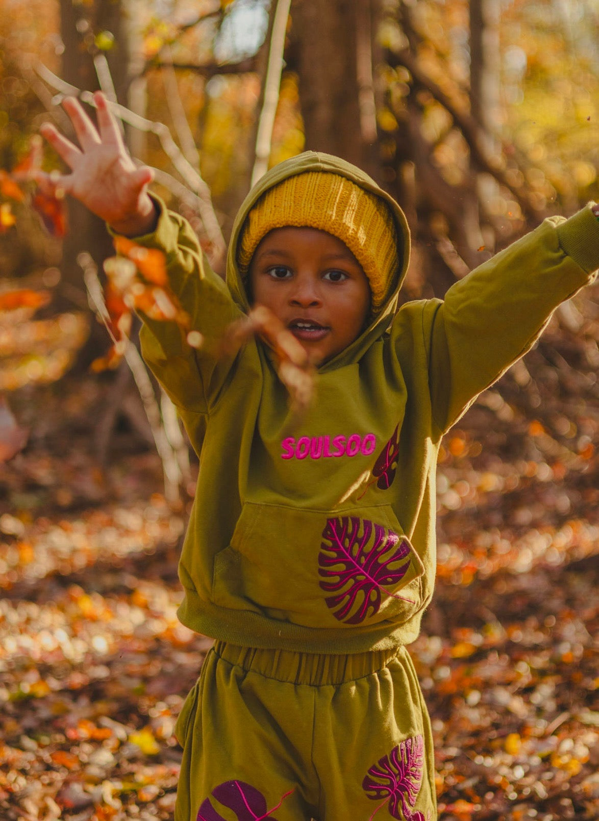 Fuchsia Monstera Set